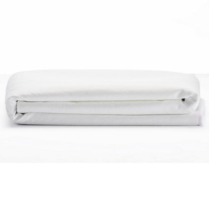 Benjara Swan King Size Mattress Protector, Waterproof Coating, White Polyester