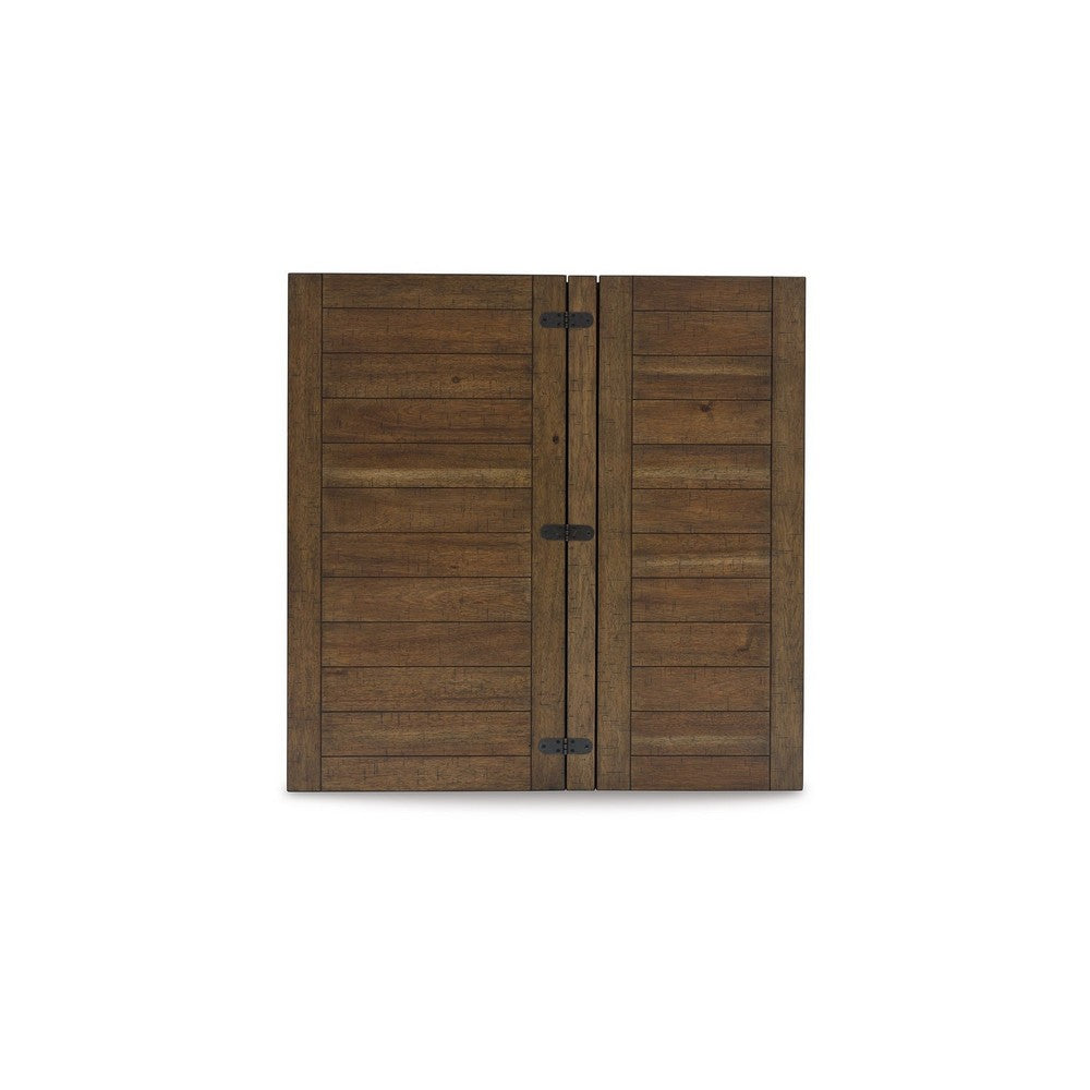 Benjara Chip Lift Top Coffee Table, Hidden Storage, 36 Inch Brown Acacia Wood