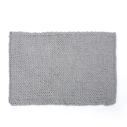 Benjara Moon Throw Blanket, 60 Inch, Knitted Design, Acrylic, Silvery Gray
