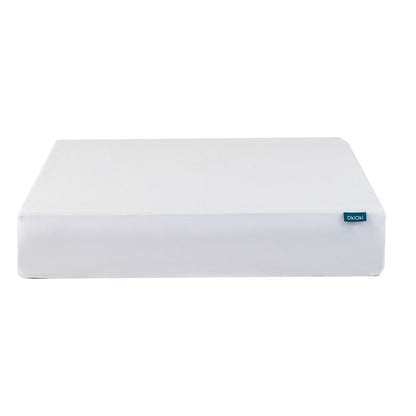 Benjara Queen Mattress Protector, Pocket Design, Waterproof Cream White Fabric