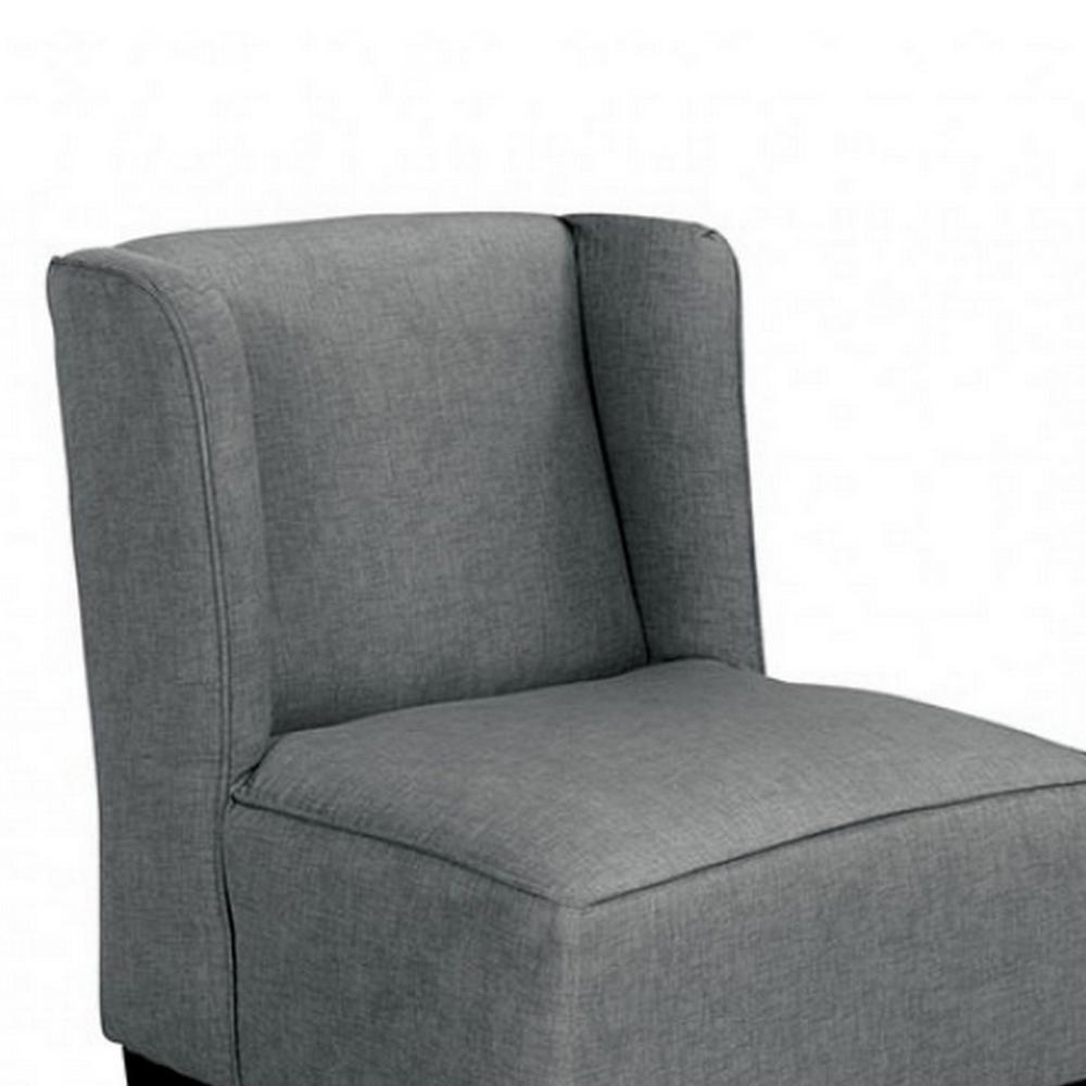 Benjara Carie Kids Chair with Wingback And Welt Trim, Solid Wood