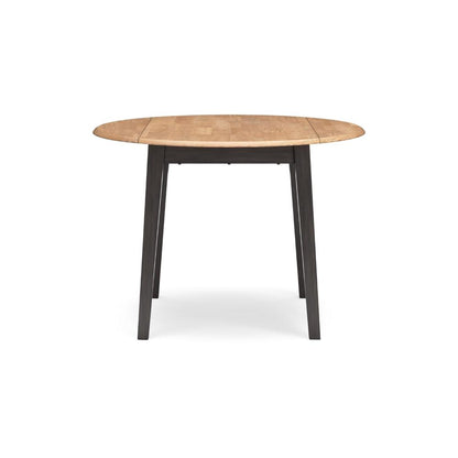 Benjara Gasy Dining Table, Extendable 26-42 Inch, Dark Brown Wood, 2 Leaves
