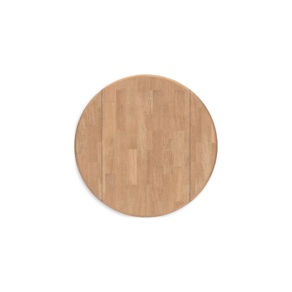 Benjara Gasy Dining Table, Extendable 26-42 Inch, Dark Brown Wood, 2 Leaves