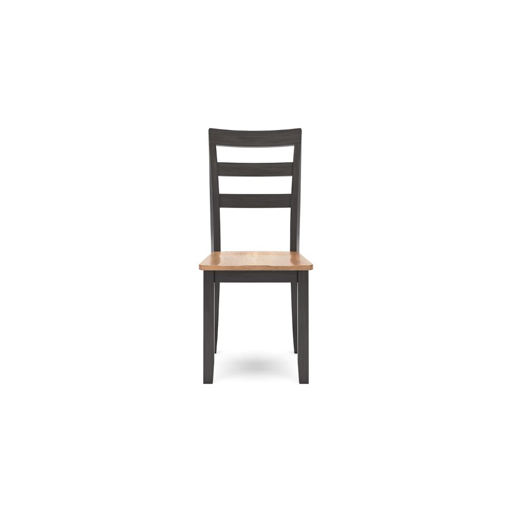 Benjara Gasy Dining Chair Set of 2, 17 Inch, Dark Brown Wood, Contoured Seat