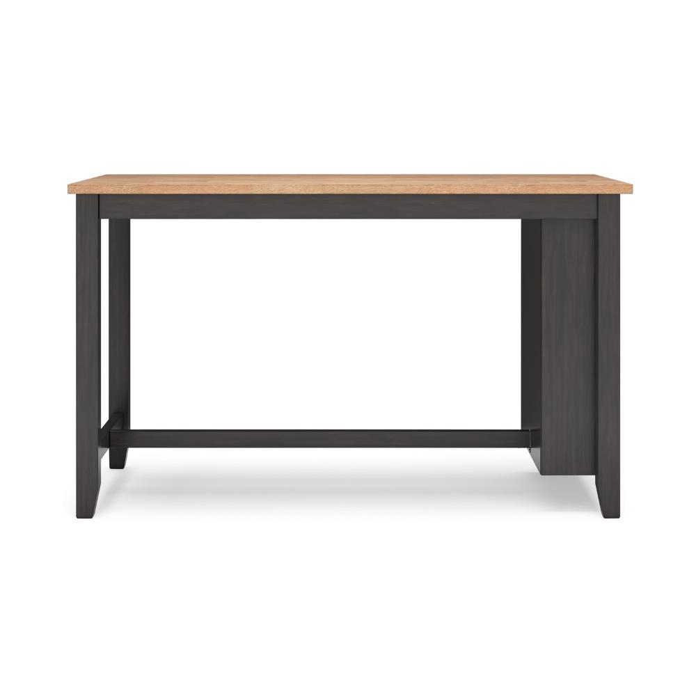Benjara Gasy Counter Height Dining Table, 60 Inch, Brown, Mango Wood Veneer
