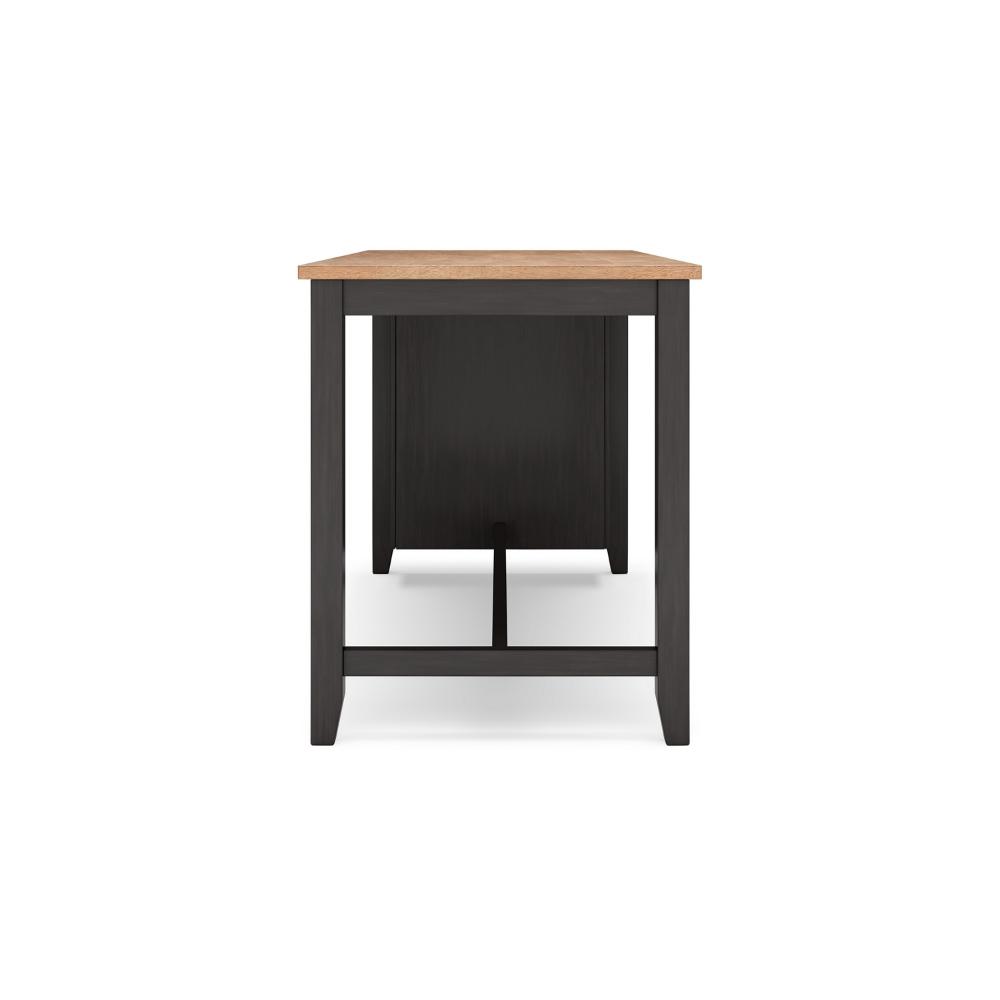 Benjara Gasy Counter Height Dining Table, 60 Inch, Brown, Mango Wood Veneer