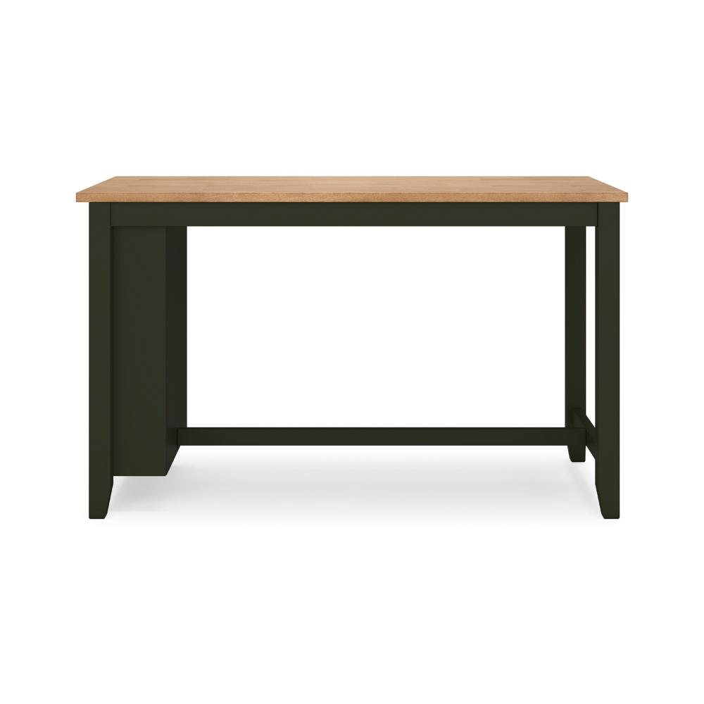 Benjara Gasy Counter Height Dining Table, 60 Inch, Green Mango Wood, Brown