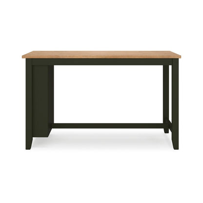 Benjara Gasy Counter Height Dining Table, 60 Inch, Green Mango Wood, Brown