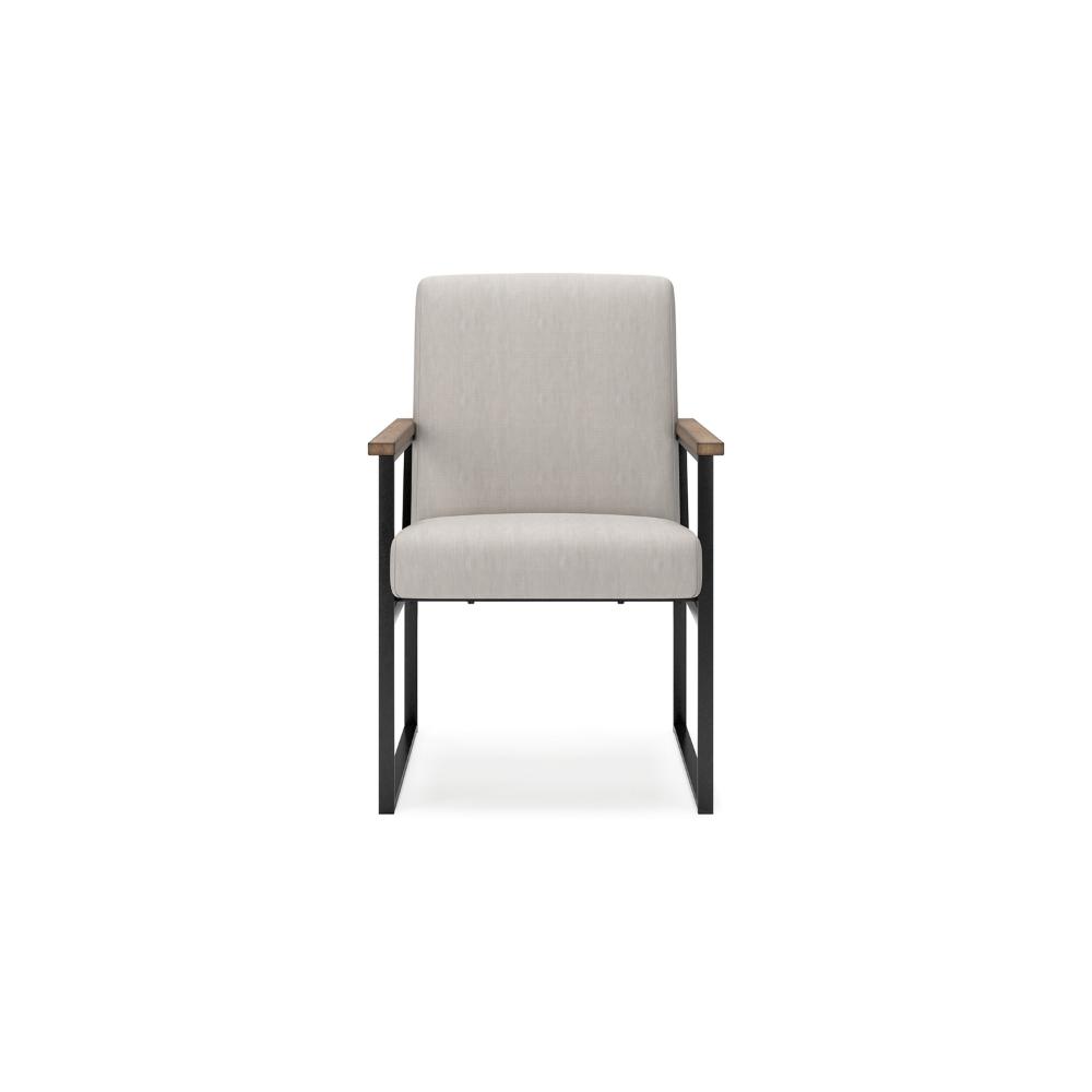 Benjara Tey Home Office Chair, Gray Padded Seat And Back, Black Metal Frame