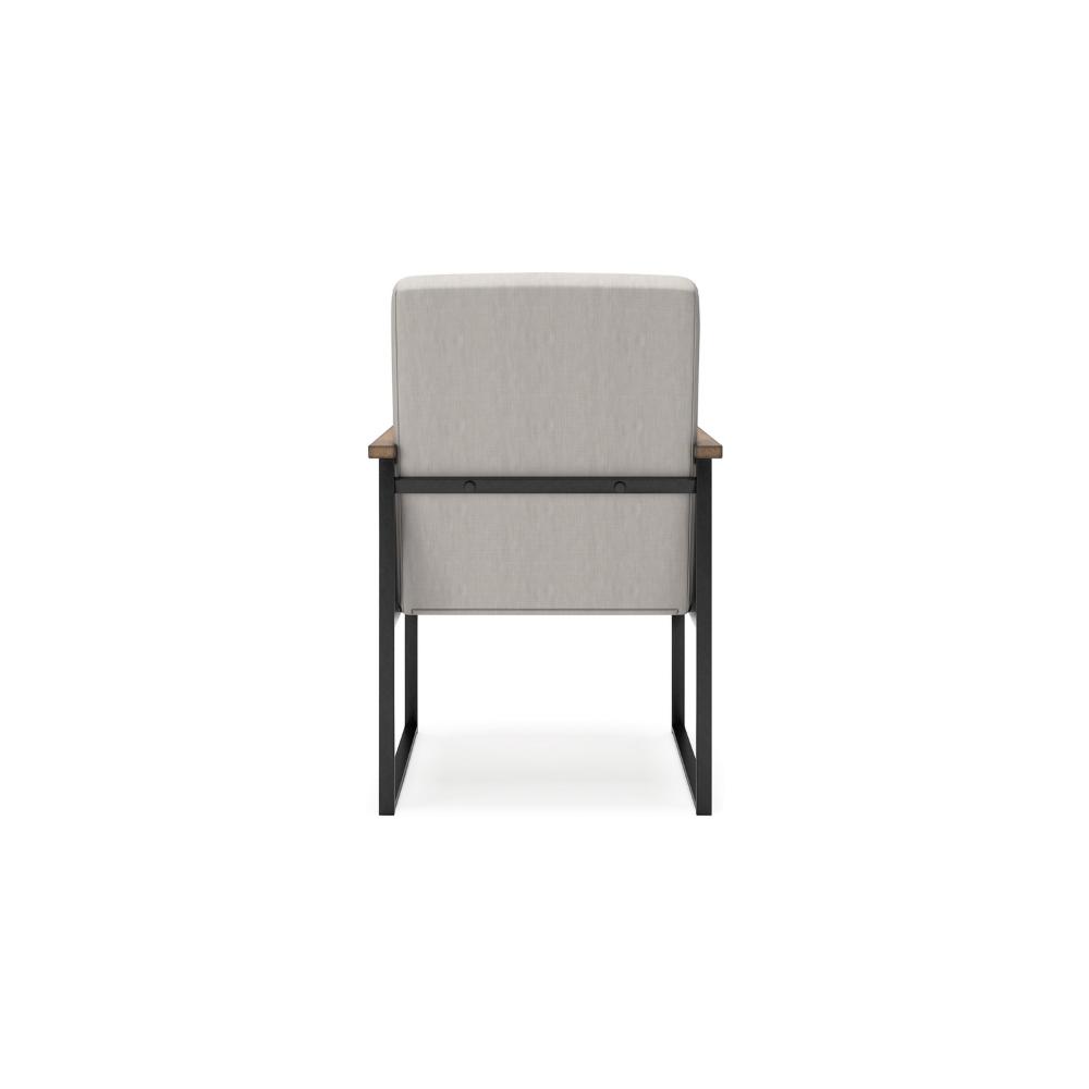 Benjara Tey Home Office Chair, Gray Padded Seat And Back, Black Metal Frame