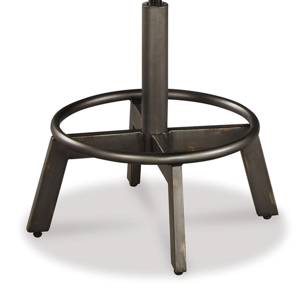 Benjara Jin Swivel Counter Height Stool Set of 2, Dining Adjustable, Brown