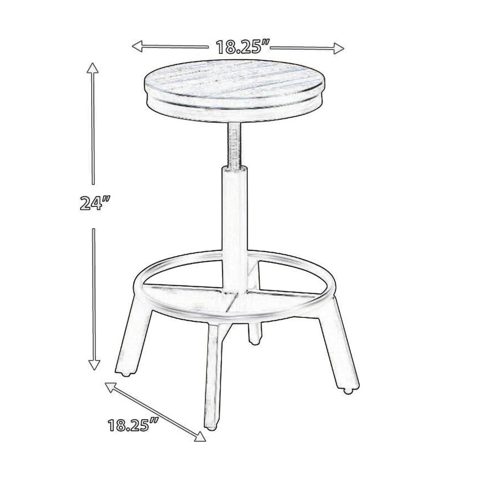 Benjara Jin Swivel Counter Height Stool Set of 2, Dining Adjustable, Brown