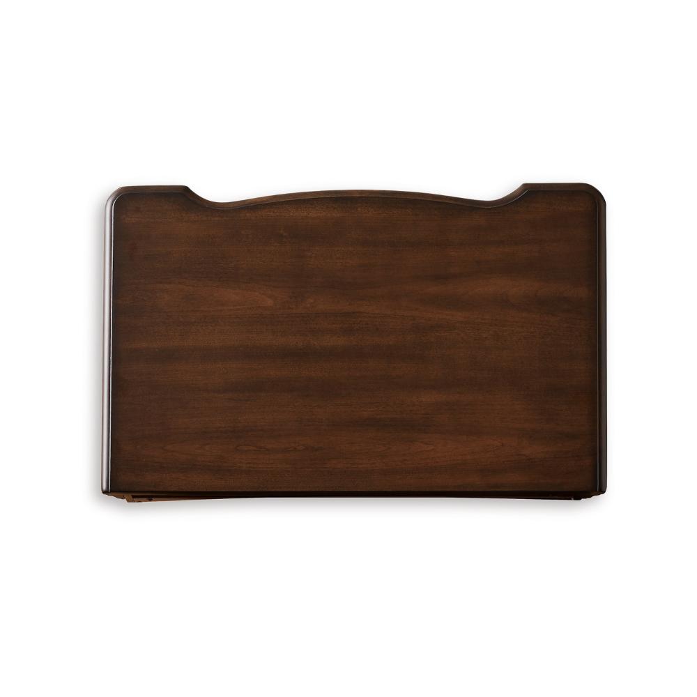 Benjara Laon Nightstand, 3 Drawer, Bronze, 29 Inch Cherry Brown Solid Hardwood