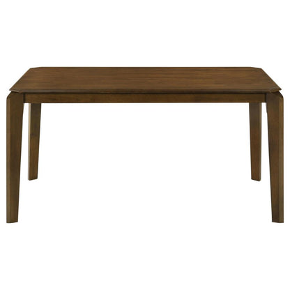 Benjara Montena Dining Table, Dark Brown Hardwood, Rectangular 59 Inch Top