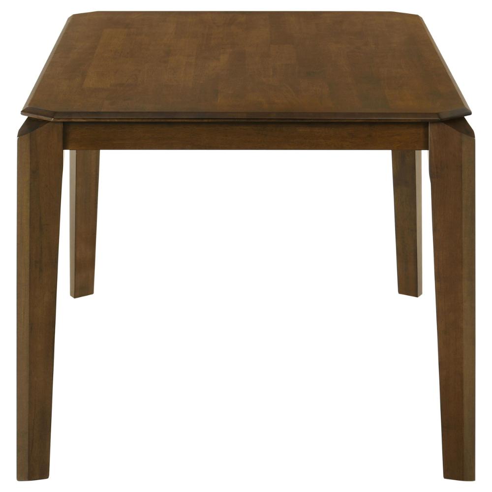 Benjara Montena Dining Table, Dark Brown Hardwood, Rectangular 59 Inch Top