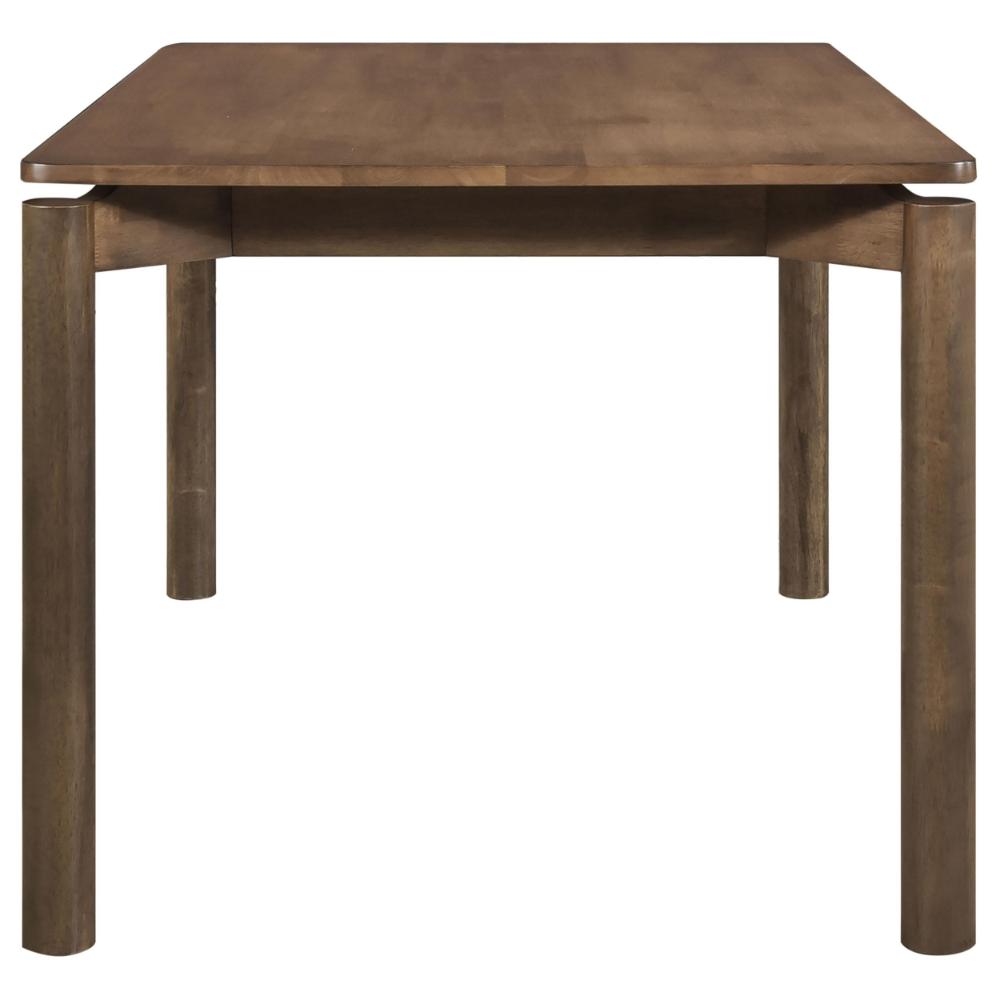 Benjara Rida Dining Table, Rich Dark Brown Hardwood, Rectangular 59 Inch Top