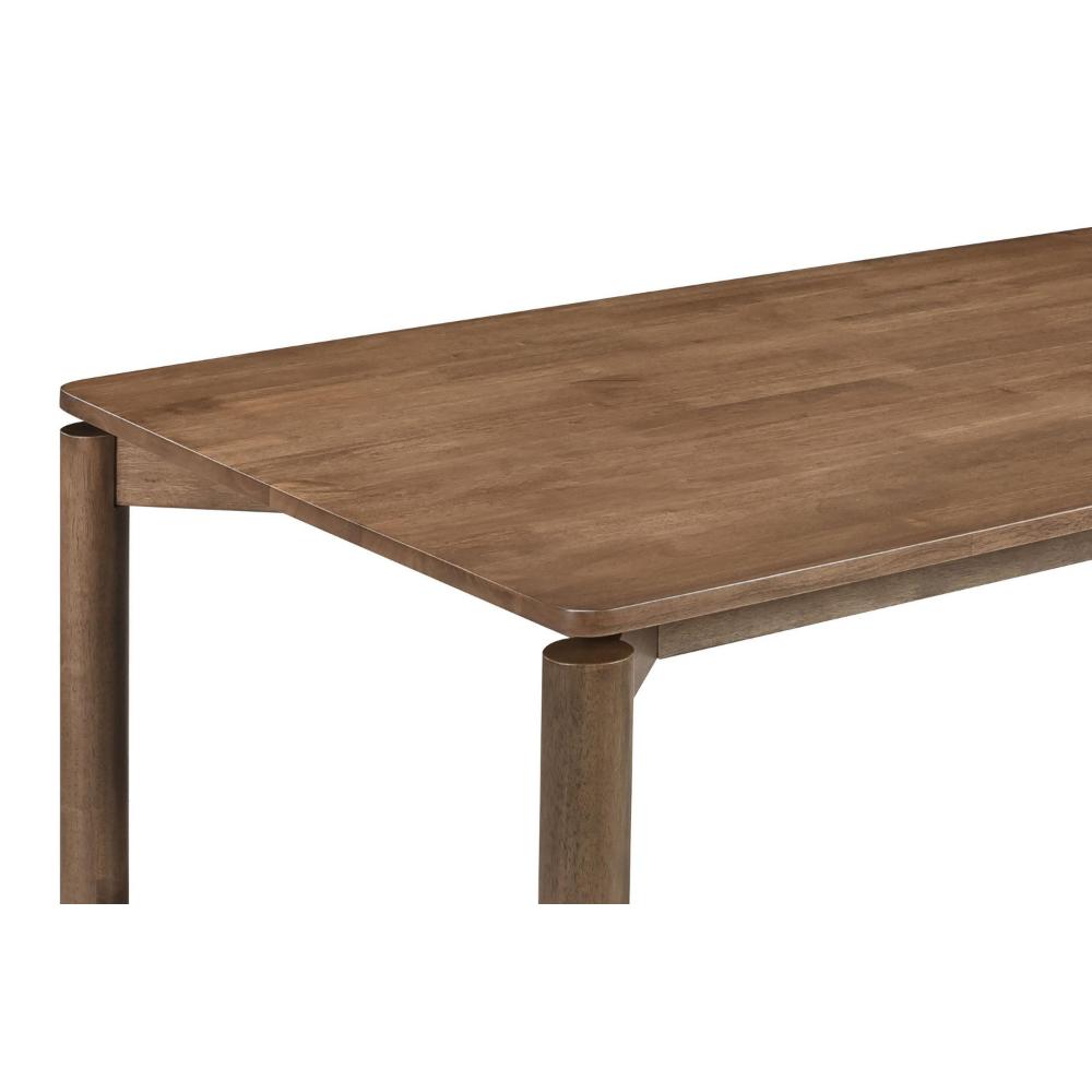 Benjara Rida Dining Table, Rich Dark Brown Hardwood, Rectangular 59 Inch Top