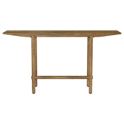 Benjara Arius Sofa Console Table, 57 Inch Slim Rectangular Brown Mango Wood