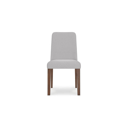 Benjara Jeyn Dining Side Chair Set of 2, Solid Hardwood, Light Gray Polyester
