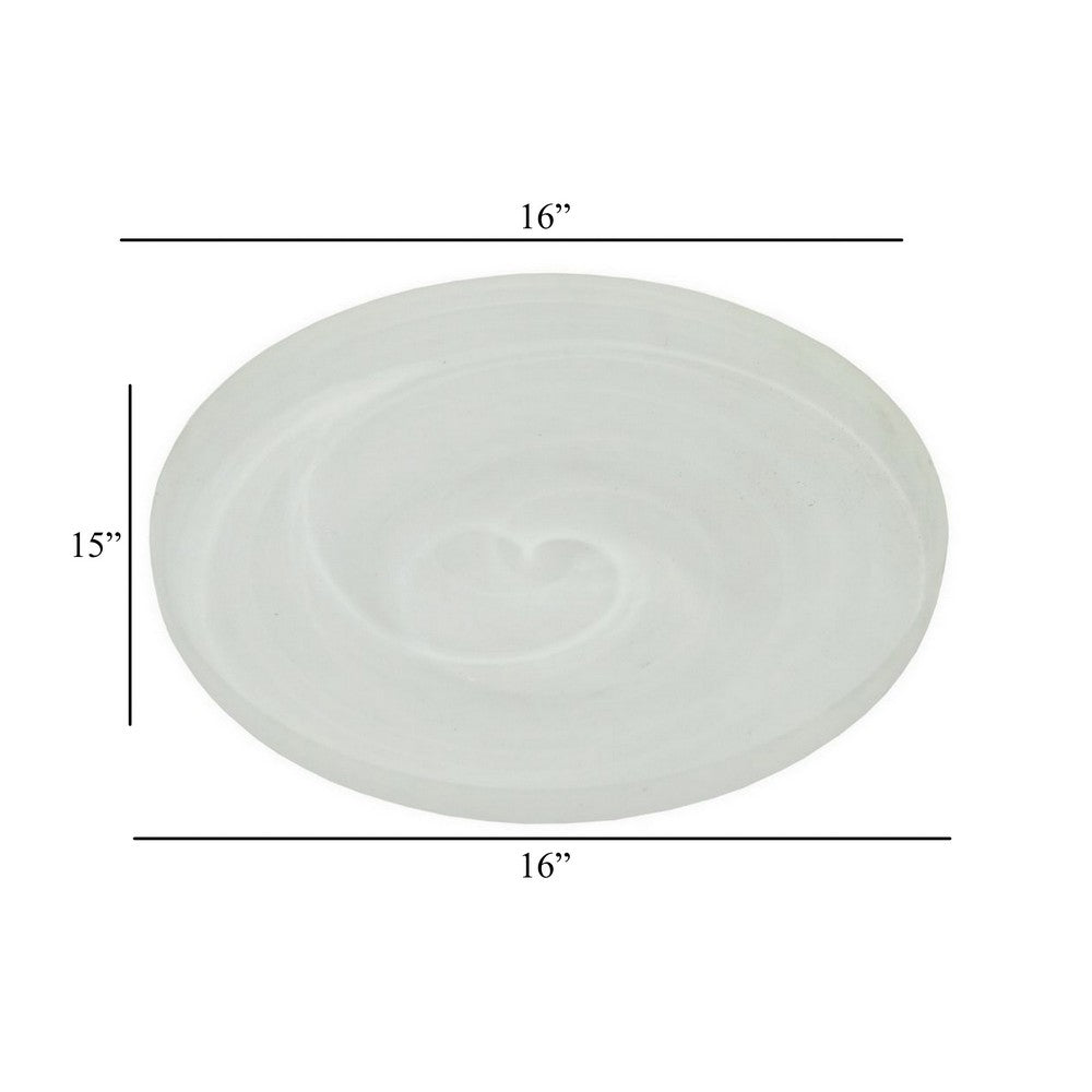 Benjara Niza Round Accent Planter Set of 2, White Weather Resistant Ceramic