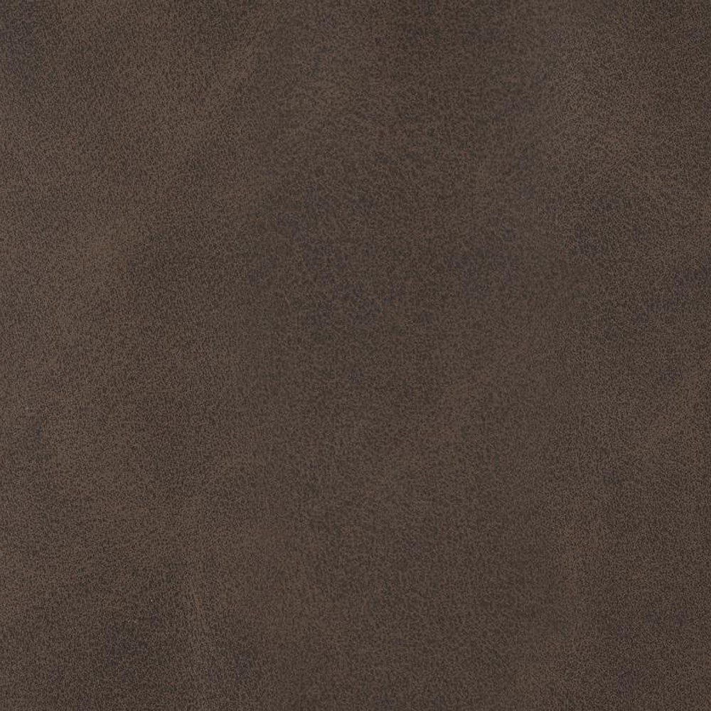 Benjara Levy Armchair with Black Metal Base, Wood, Dark Brown Faux Leather