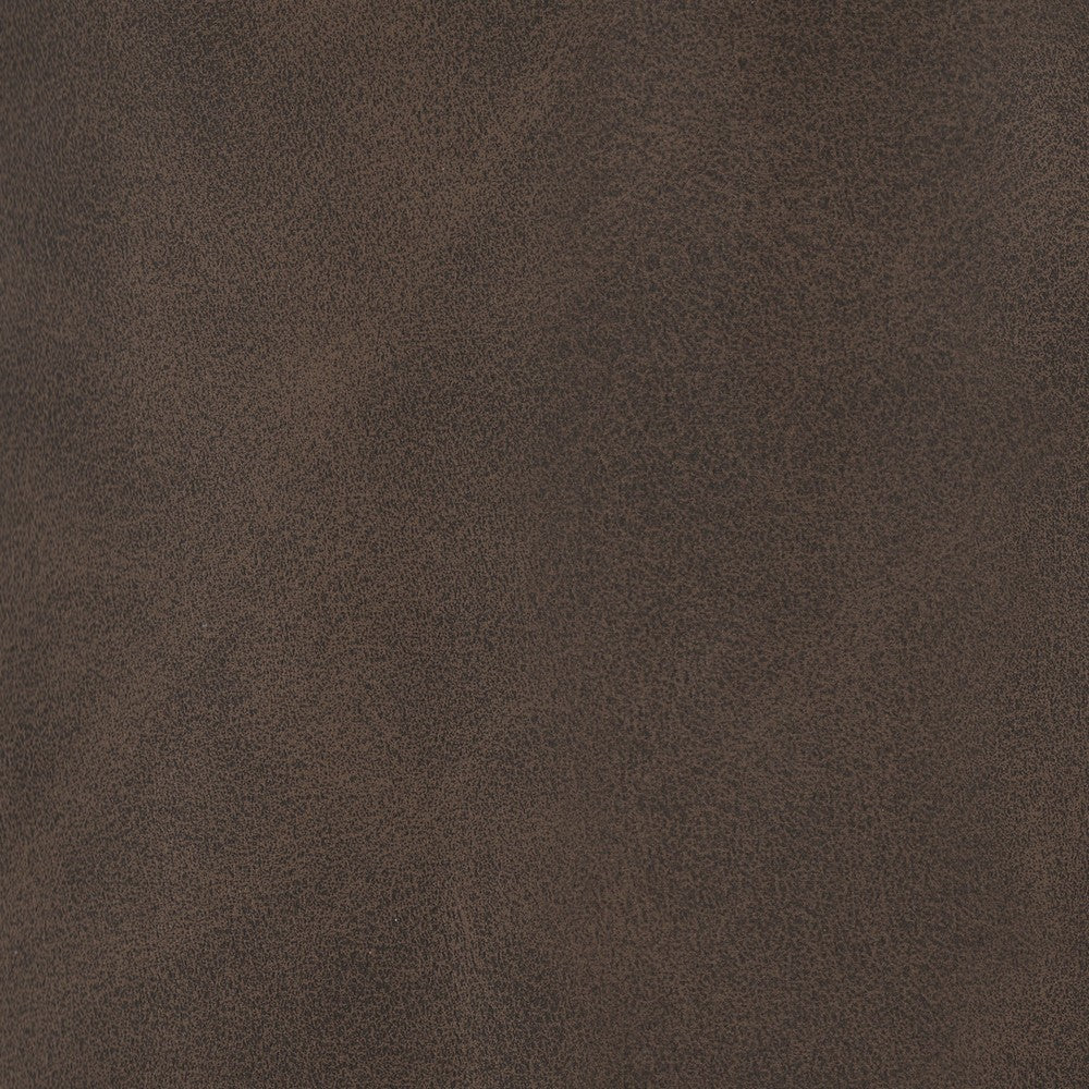 Benjara Phoebe Bar Height Chair, Brown Faux Leather, Black Metal Legs, 30 Inch