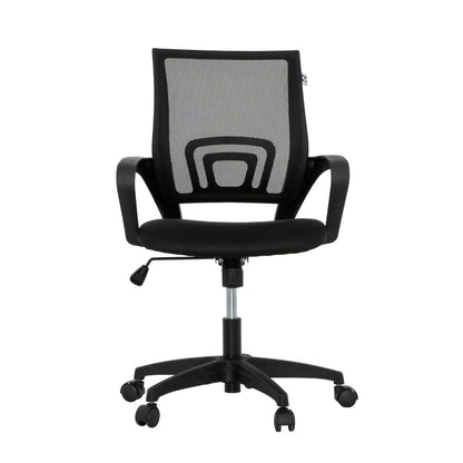 Benjara Sely Rolling Office Chair, 35 Inch Adjustable Height And Black Mesh