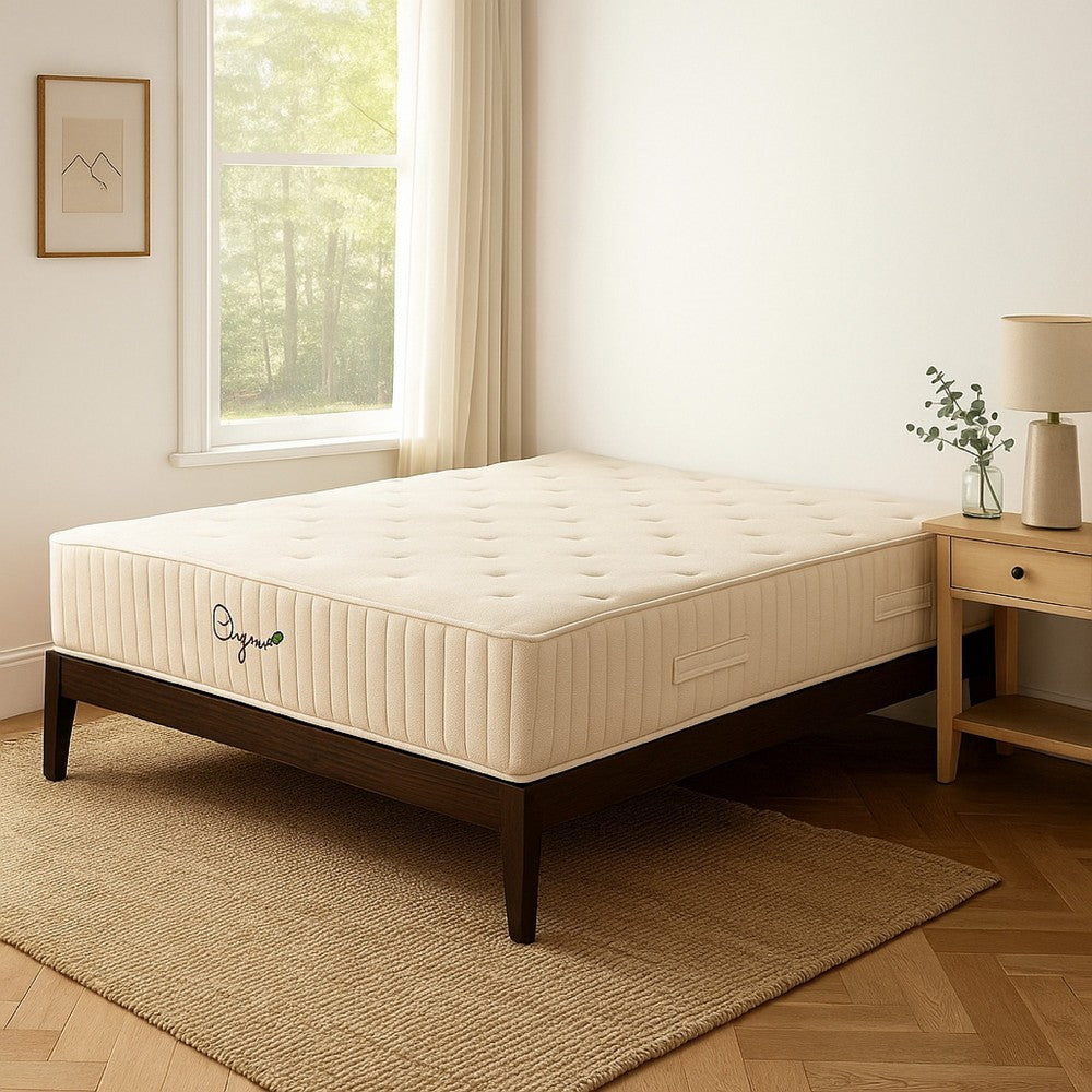Benjara Wils Full Size Mattress, Pocket Spring Plush Organic Latex, 10 Inch