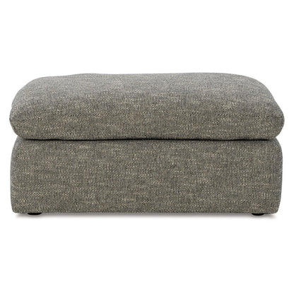 Benjara Yezi Ottoman Bench, 24x42, Feather Fill, Modern Granite Gray Polyester