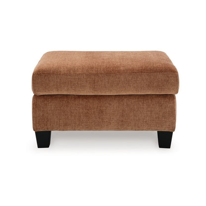Benjara Emilia Rectangular Ottoman Bench, Soft Clay Brown Polyester 24x34 Inch