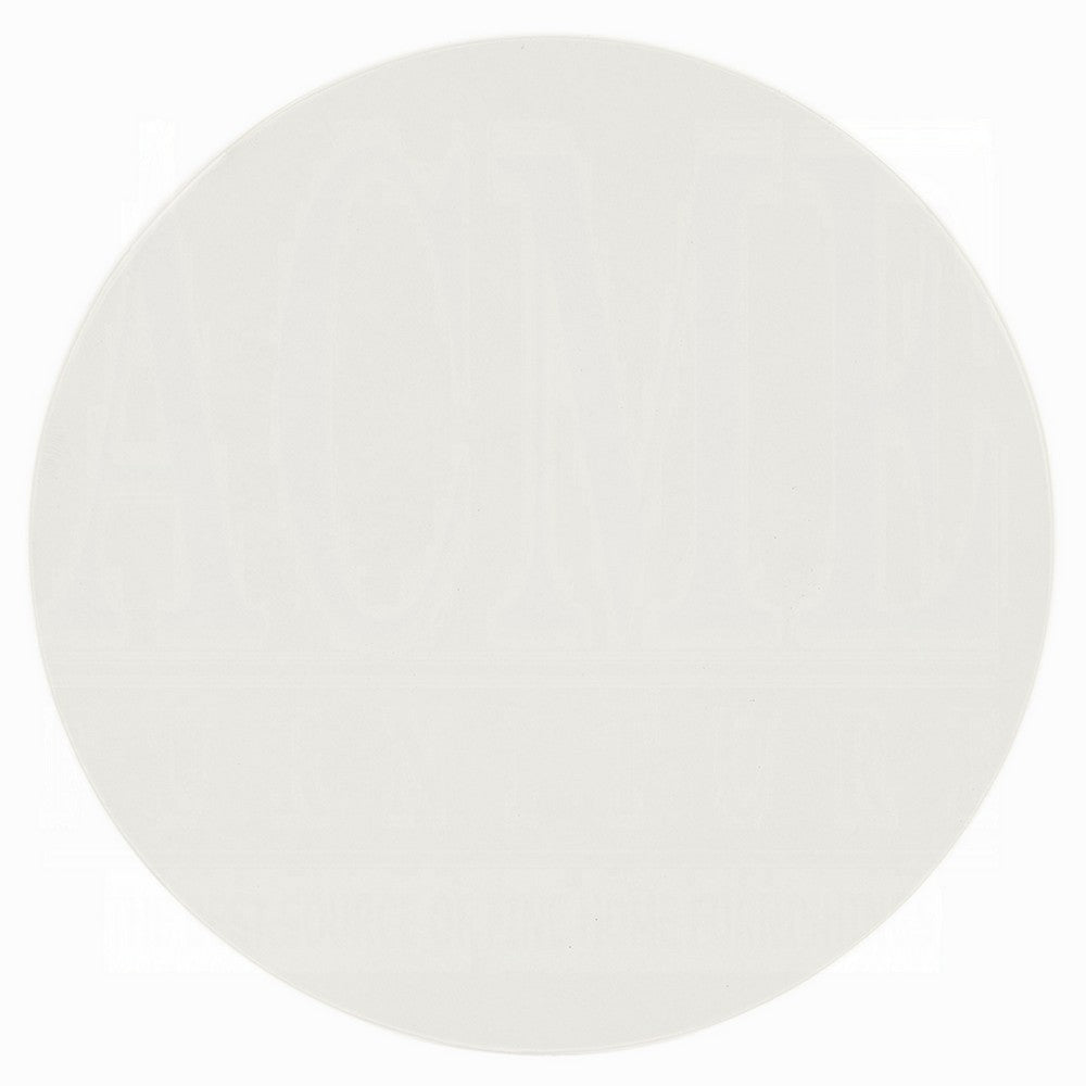 Benjara Utan 31 Inch Round Coffee Table, Modern Cement Frame, Off White