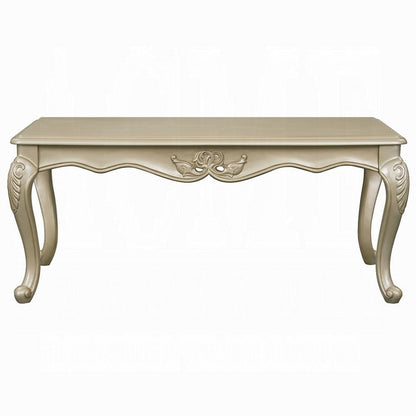 Benjara Bertha Coffee Table, Ornate Classical European Champagne Gold, 48 Inch