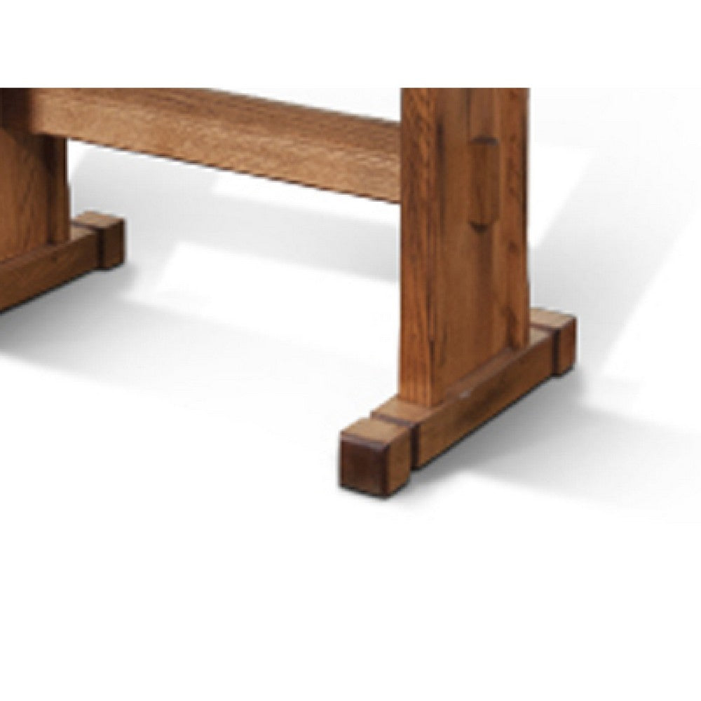 Benjara Marv Dining Table, 50 Inch Rectangular, Farmhouse Light Brown Wood