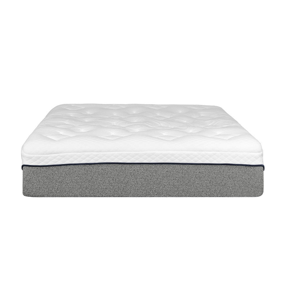 Benjara Divy Queen Size 13 Inch Mattress, Cool Gel Memory Foam, Jacquard Cover