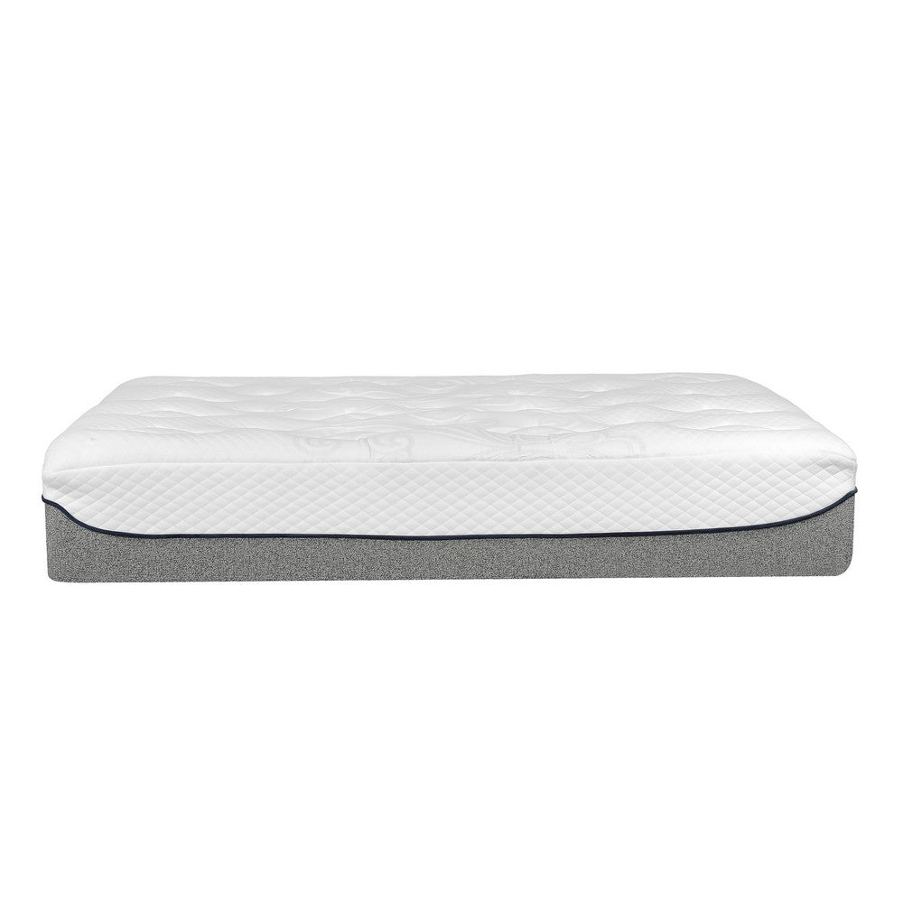 Benjara Divy Queen Size 13 Inch Mattress, Cool Gel Memory Foam, Jacquard Cover