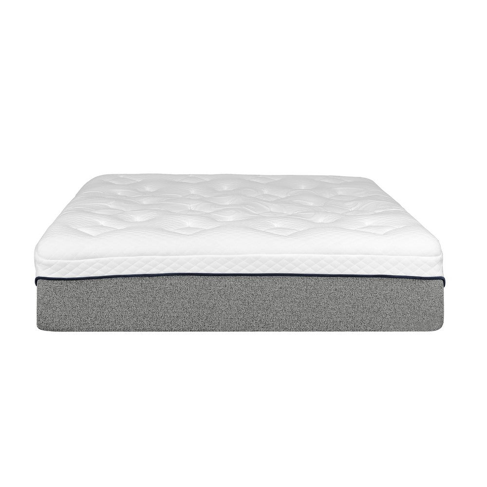 Benjara Divy King Size 13 Inch Mattress, Cool Gel Memory Foam, Jacquard Fabric