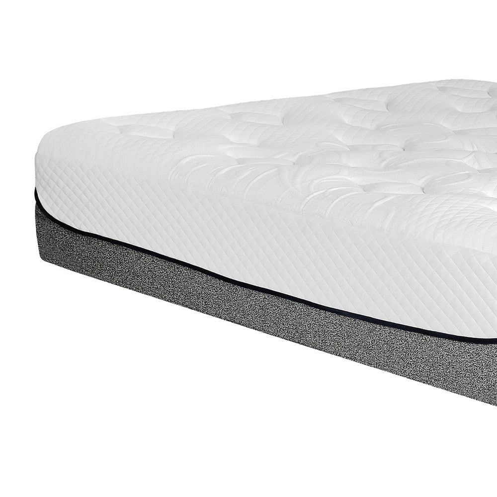 Benjara Divy King Size 13 Inch Mattress, Cool Gel Memory Foam, Jacquard Fabric