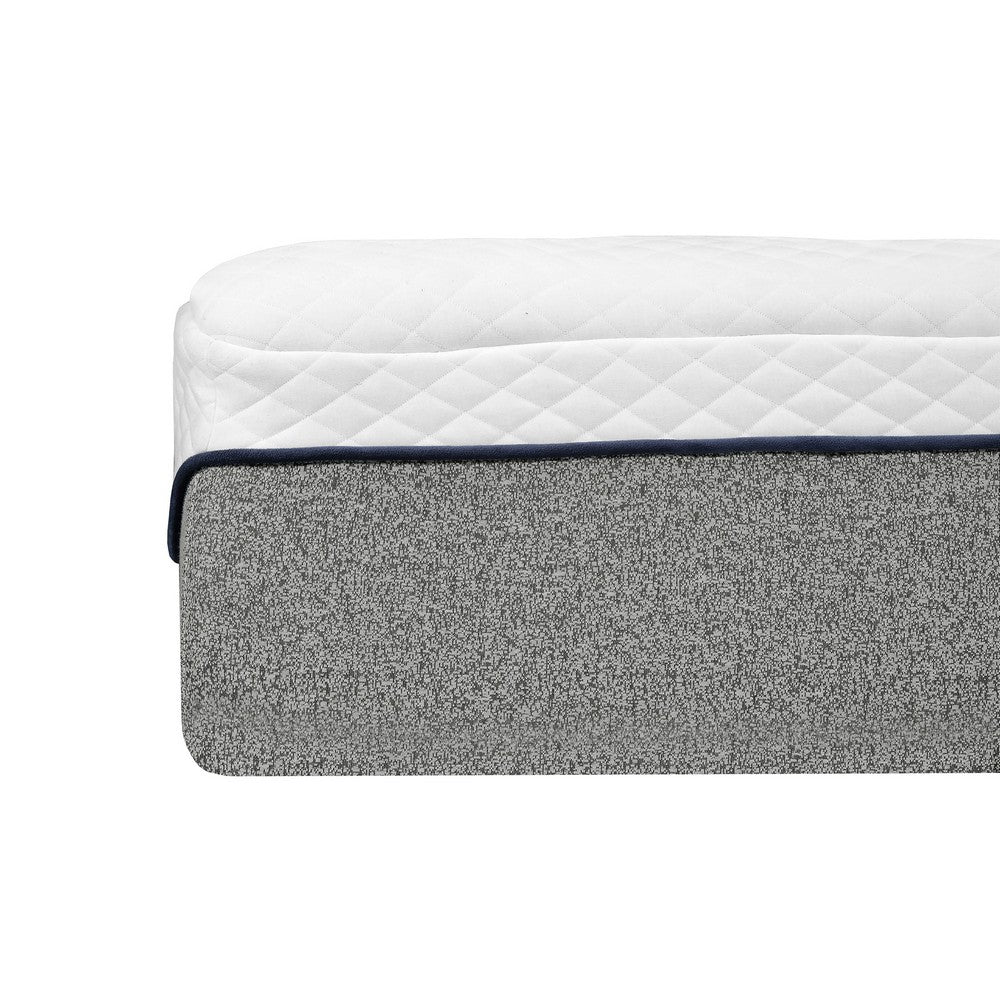 Benjara Divy California King 13 Inch Mattress, Cool Gel Memory Foam, Jacquard
