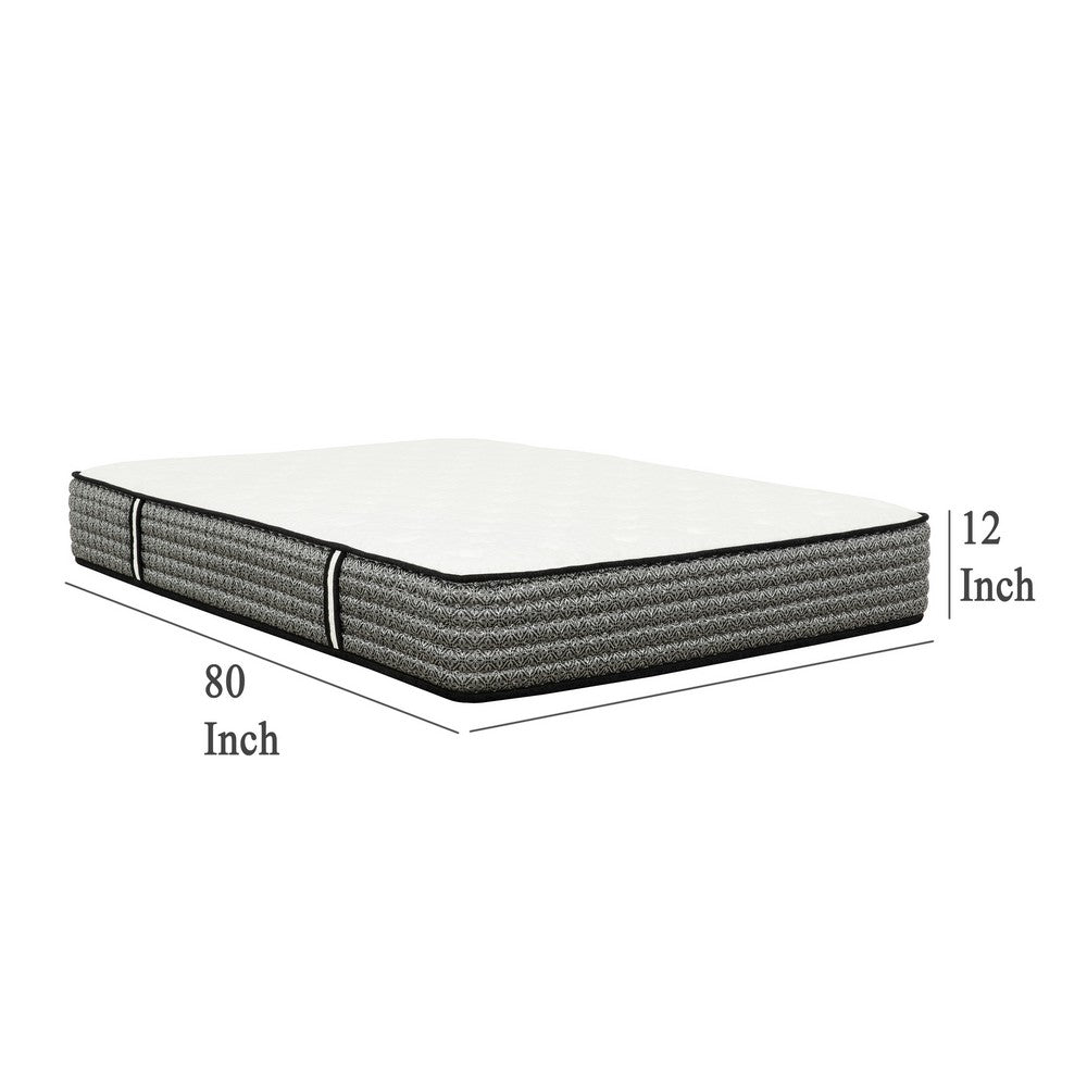 Benjara Che Queen Size Mattress, Pocket Coil Springs, Cool Gel Memory Foam
