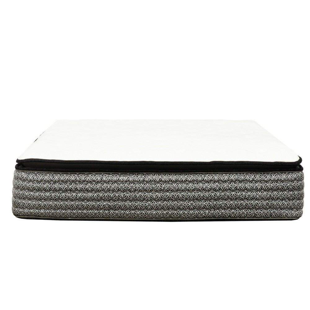 Benjara Che Queen Size 14 Inch Mattress, Pocket Coil, Cool Gel Memory Foam