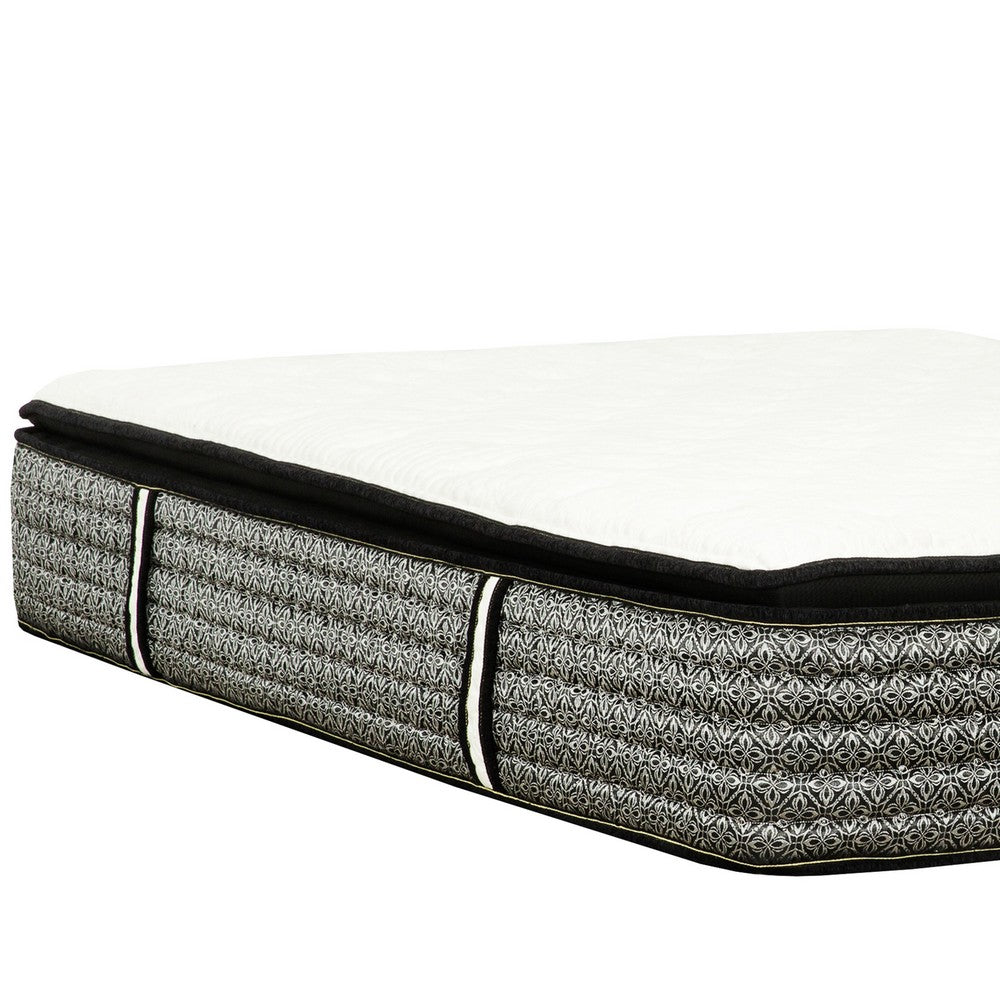 Benjara Che Queen Size 14 Inch Mattress, Pocket Coil, Cool Gel Memory Foam