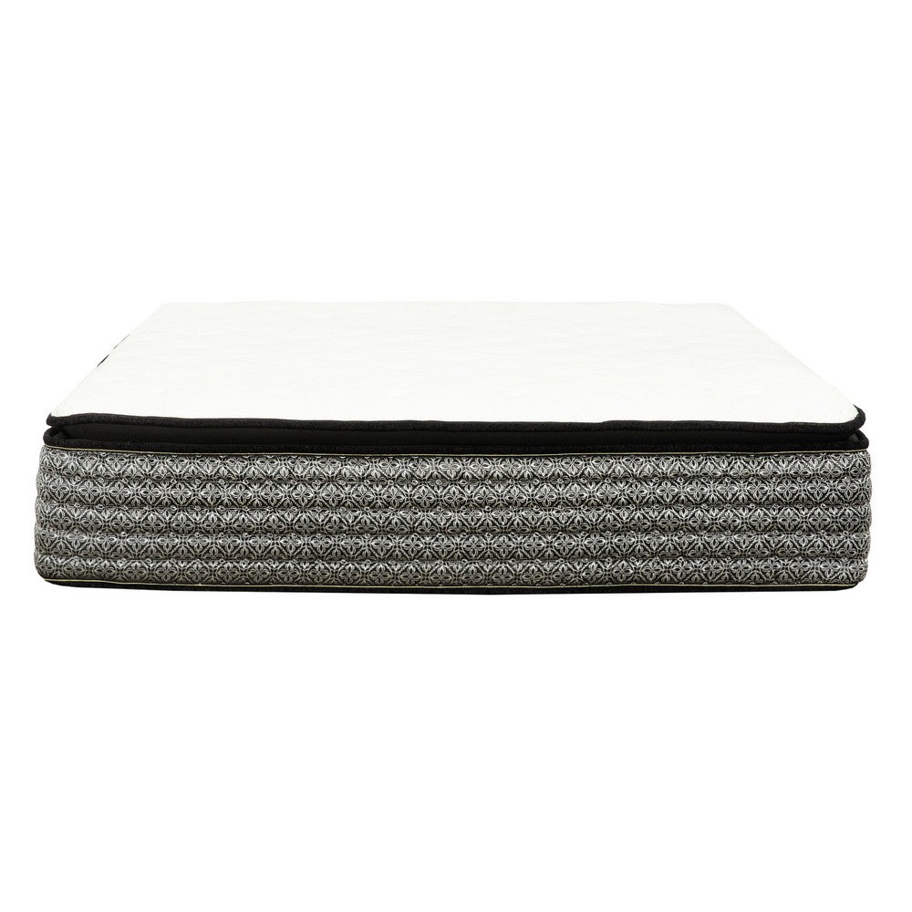 Benjara Che King Size 14 Inch Mattress, Pocket Coil, Cool Gel Memory Foam