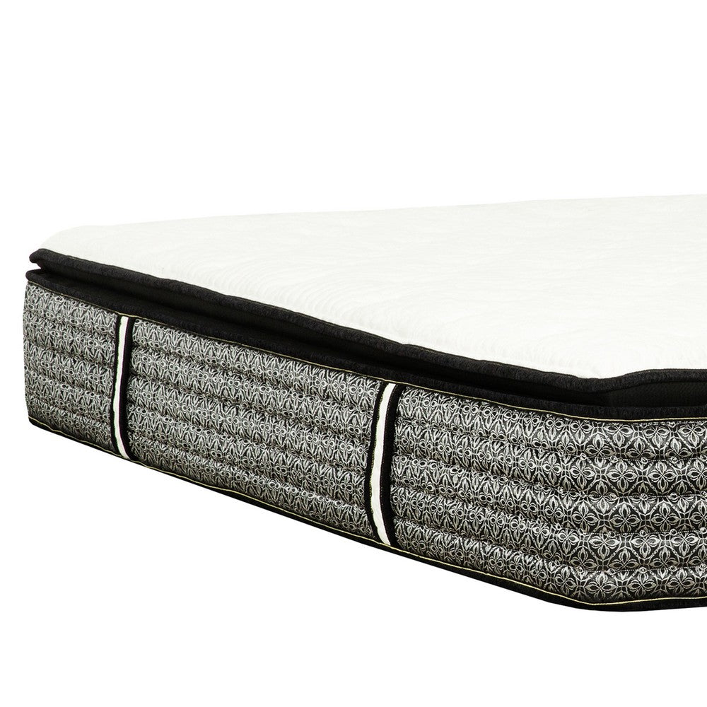 Benjara Che King Size 14 Inch Mattress, Pocket Coil, Cool Gel Memory Foam