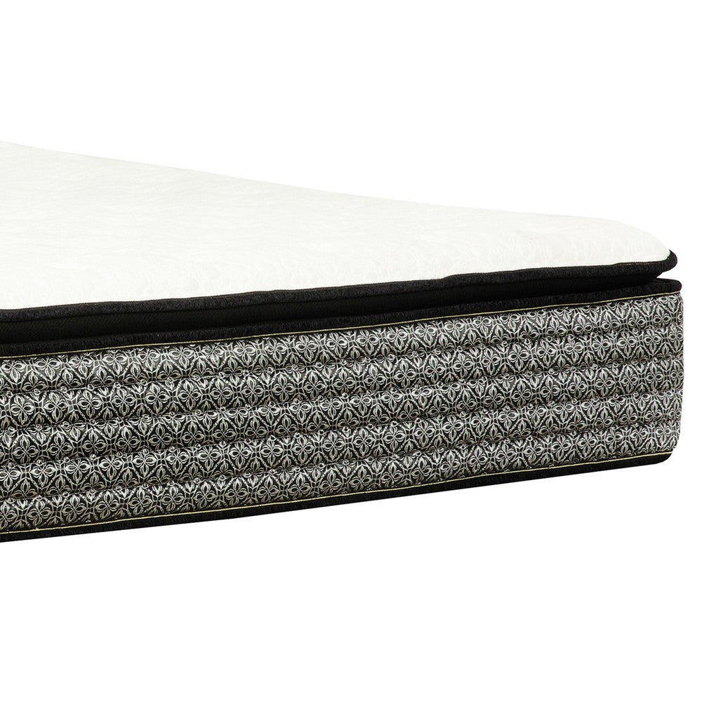 Benjara Che King Size 14 Inch Mattress, Pocket Coil, Cool Gel Memory Foam