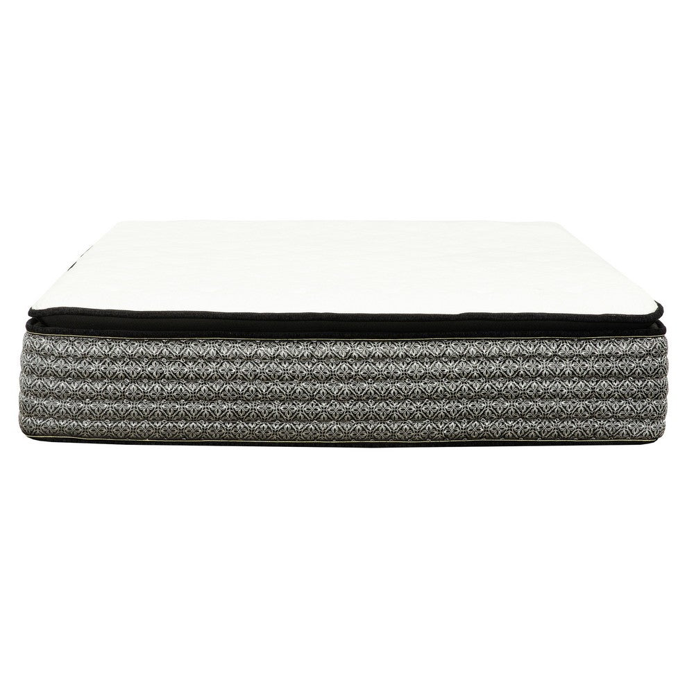 Benjara Che Full Size 14 Inch Mattress, Pocket Coil, Cool Gel Memory Foam