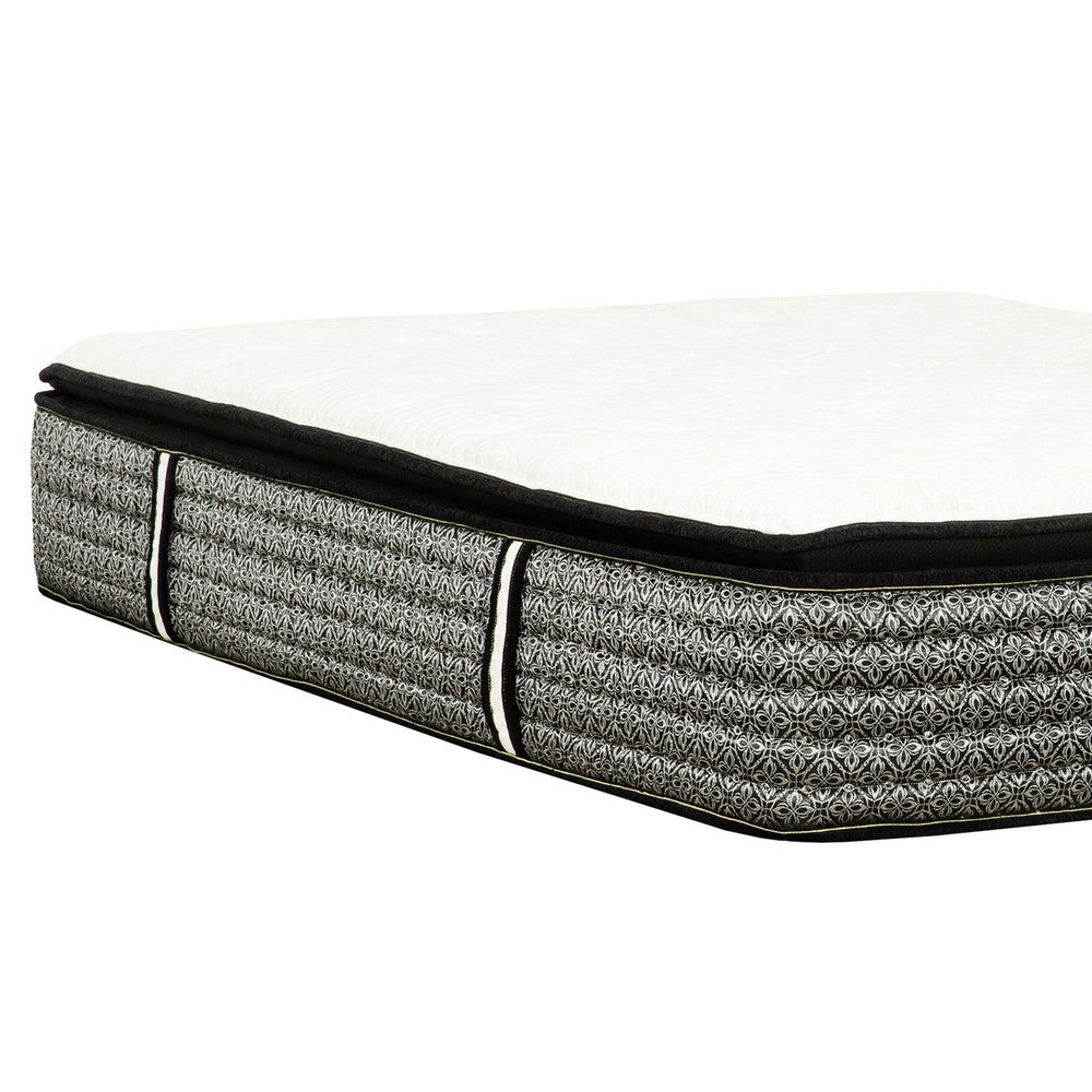 Benjara Che Full Size 14 Inch Mattress, Pocket Coil, Cool Gel Memory Foam