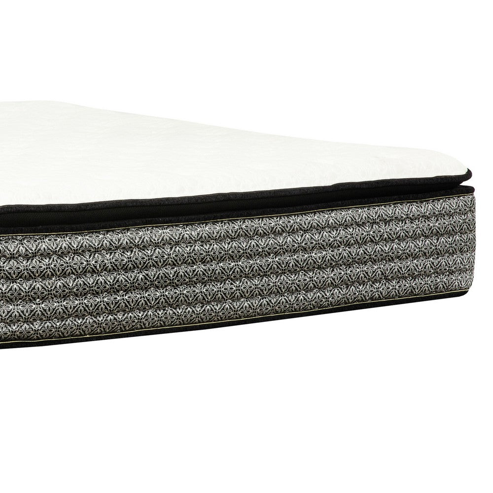 Benjara Che Full Size 14 Inch Mattress, Pocket Coil, Cool Gel Memory Foam