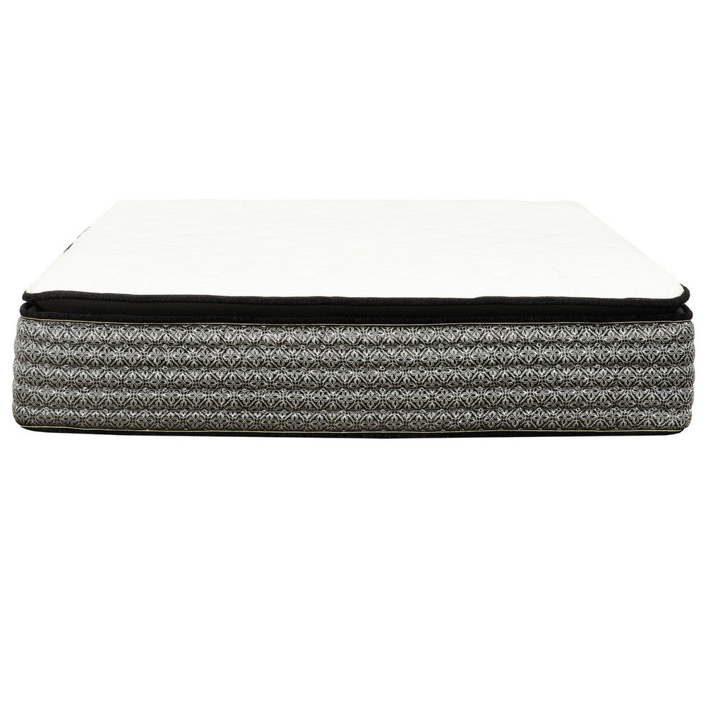 Benjara Che California King 14 Inch Mattress, Pocket Coil Cool Gel Memory Foam