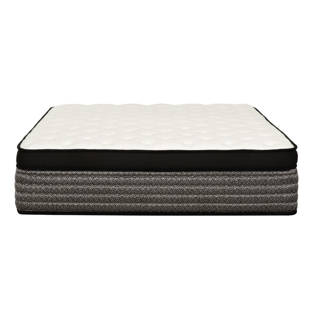 Benjara Che California King 16 Inch Mattress, Pocket Coil Cool Gel Memory Foam