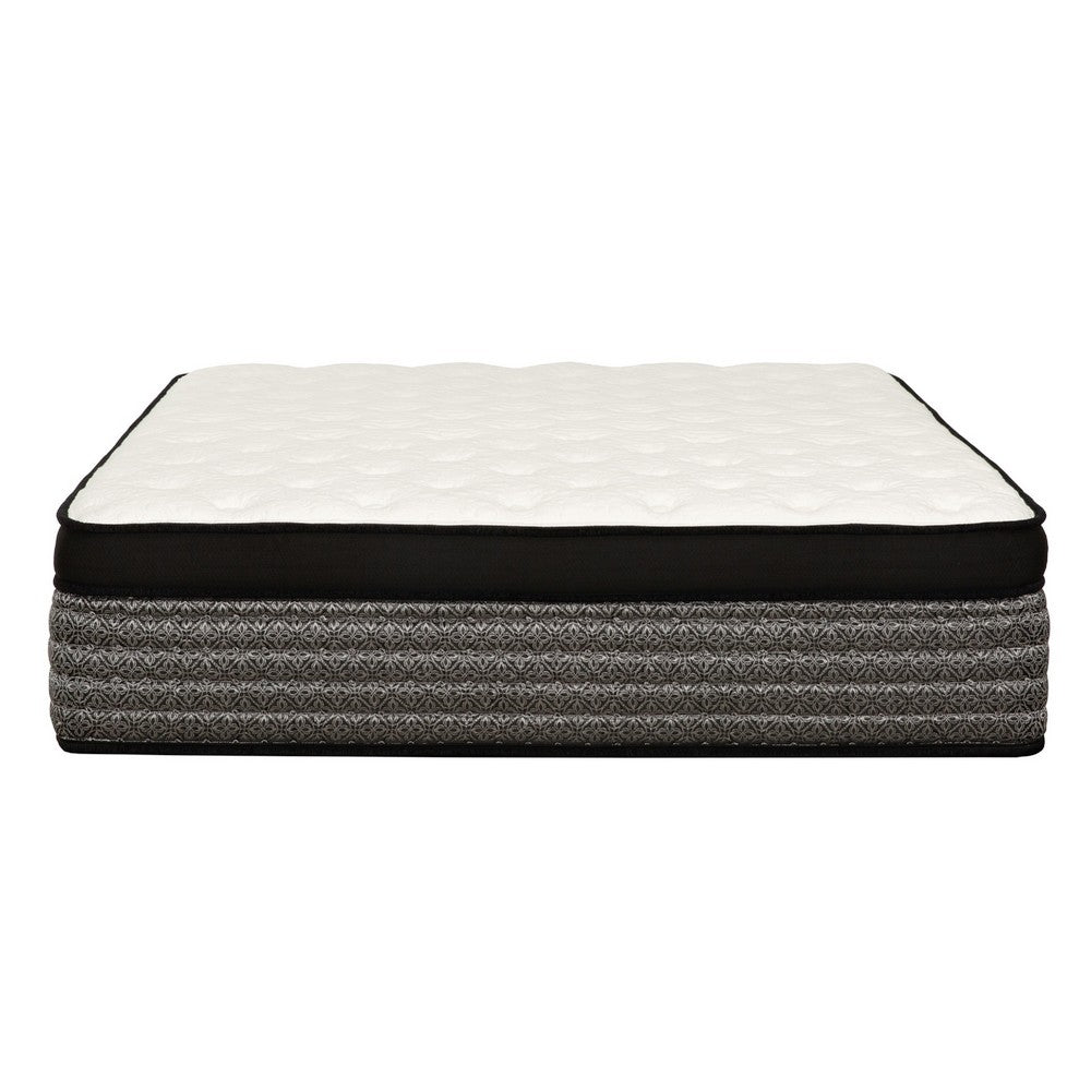 Benjara Che King Size 16 Inch Mattress, Pocket Coil, Cool Gel Memory Foam